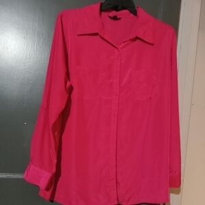 George brand women's pink long sleeve blouse. Size 1X (16W)